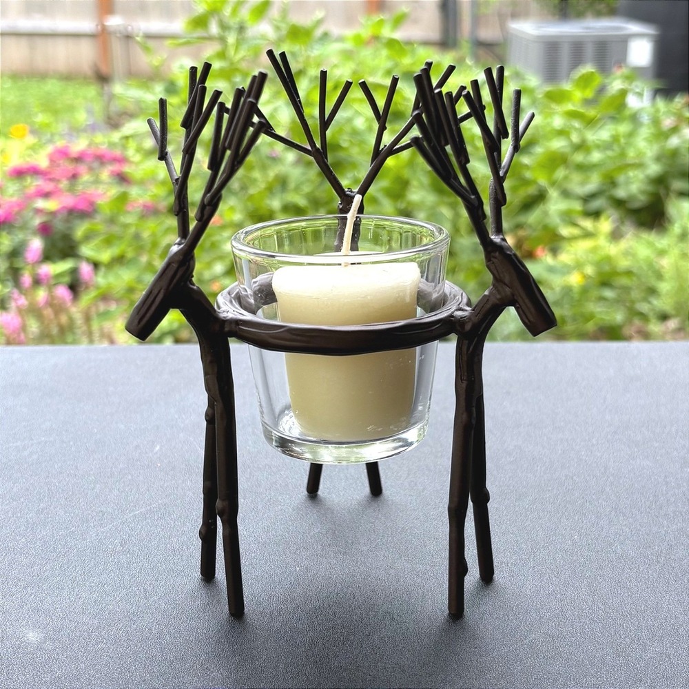Yankee Candle‎ Rustic Metal Reindeer Votive Candle Holder